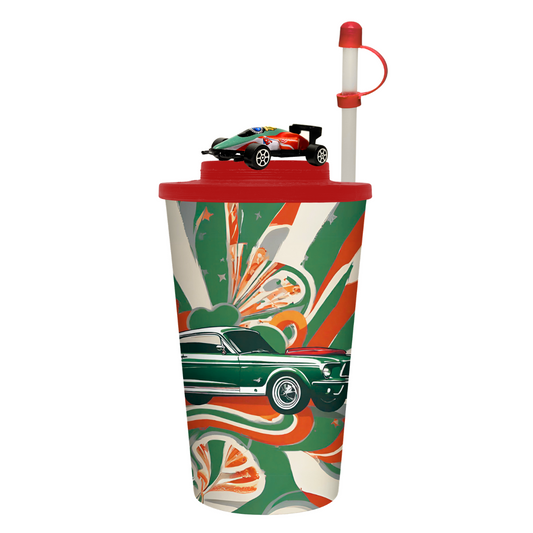 Vaso de 32 oz con Juguete de Carro de Carreras II
