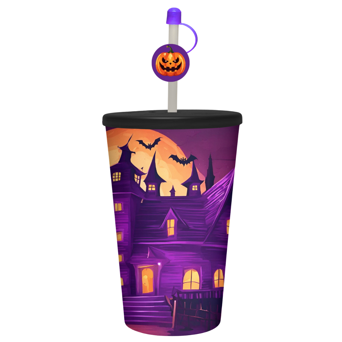 Vaso Halloween 32 oz con Popote
