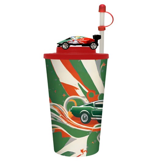 Vaso de 32 oz con Juguete de Carro de Carreras II