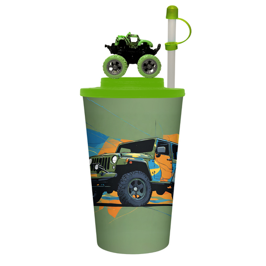Vaso de 32 oz Carro de Carreras con Popote