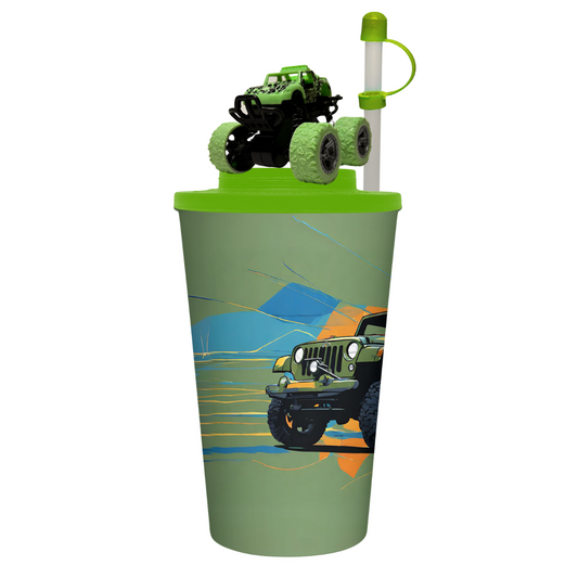 Vaso de 32 oz Carro de Carreras con Popote