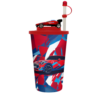 Vaso de 32 oz Mini Cooper Rojo con juguete