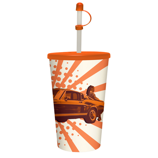 Vaso de 32 oz Clasico naranja