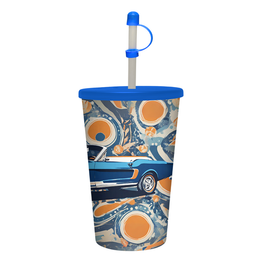 Vaso de 32 oz Clasico azul artistico