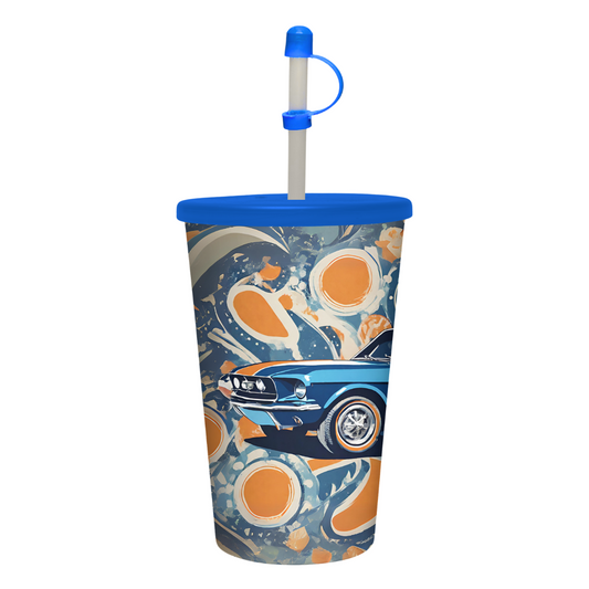 Vaso de 32 oz Clasico azul artistico