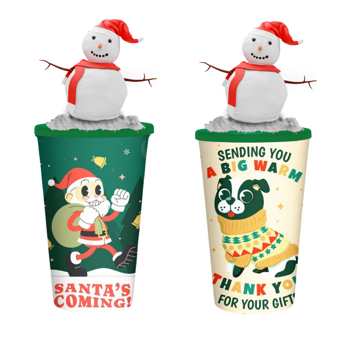 Vaso de 32 oz Navidad con Nieve
