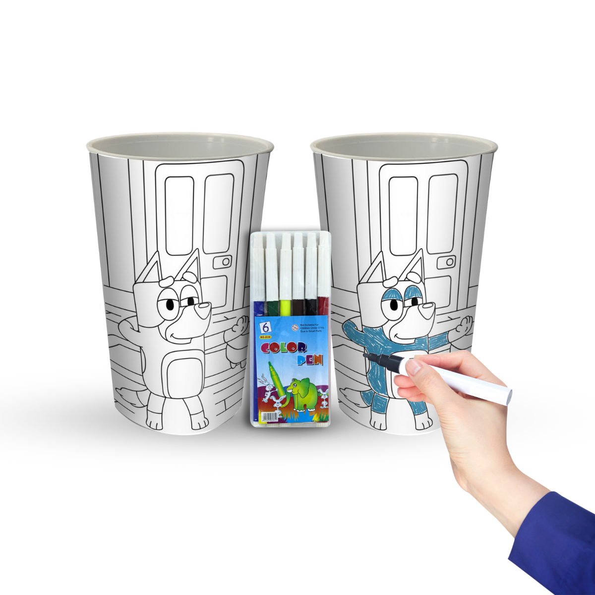 Vaso 32 oz para Colorear + Plumones