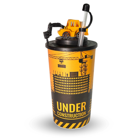 Vaso Camión de Construcción de 32 oz con Popote